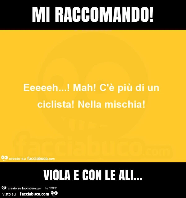 Mi raccomando! Viola e con le ali