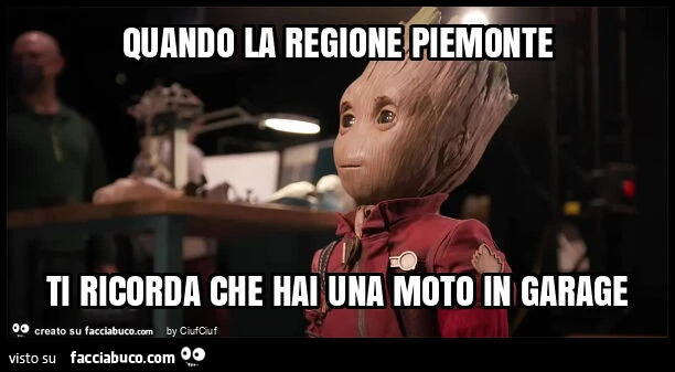 Quando la regione piemonte ti ricorda che hai una moto in garage