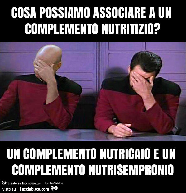 Cosa possiamo associare a un complemento nutritizio? Un complemento nutricaio e un complemento nutrisempronio