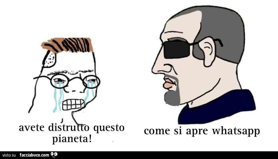 Avete distru o questo pianeta! Come si apre whatsapp