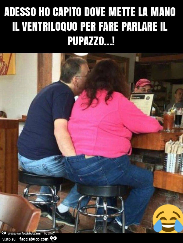 Adesso ho capito dove mette la mano il ventriloquo per fare parlare il pupazzo