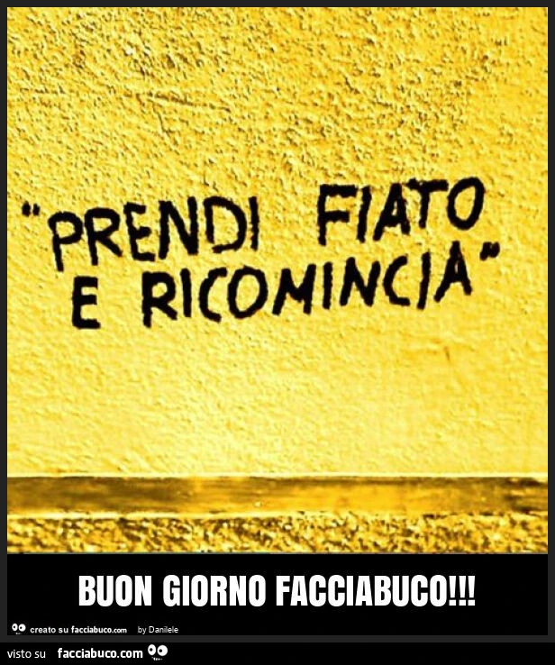 Buon giorno facciabuco