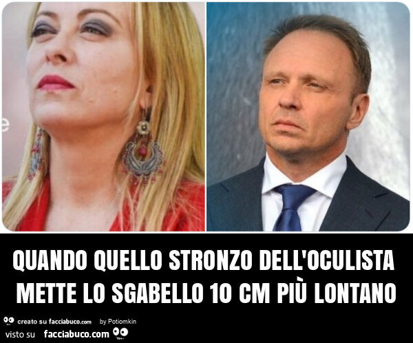Quando quello stronzo dell'oculista mette lo sgabello 10 cm più lontano