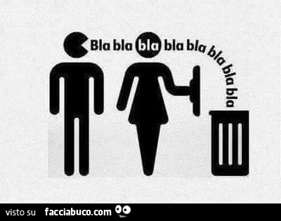Blablablablablablabla nella spazzatura