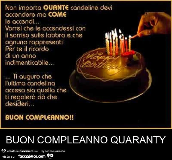 Buon compleanno quaranty