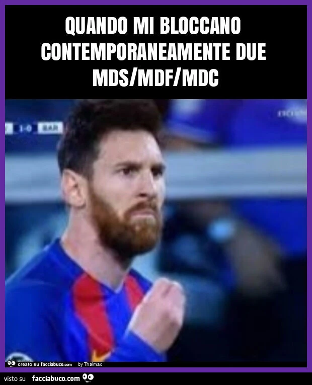 Quando mi bloccano contemporaneamente due mds/mdf/mdc