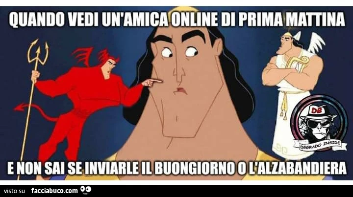 Quando vedi un'amica online di prima mattina