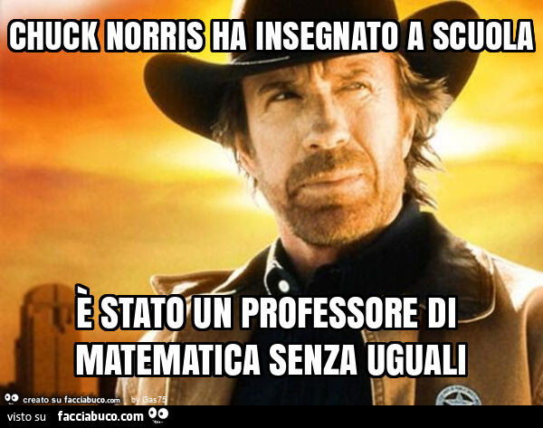 Chuck Norris Ha Insegnato A Scuola è Stato Un Professore Di Matematica ...