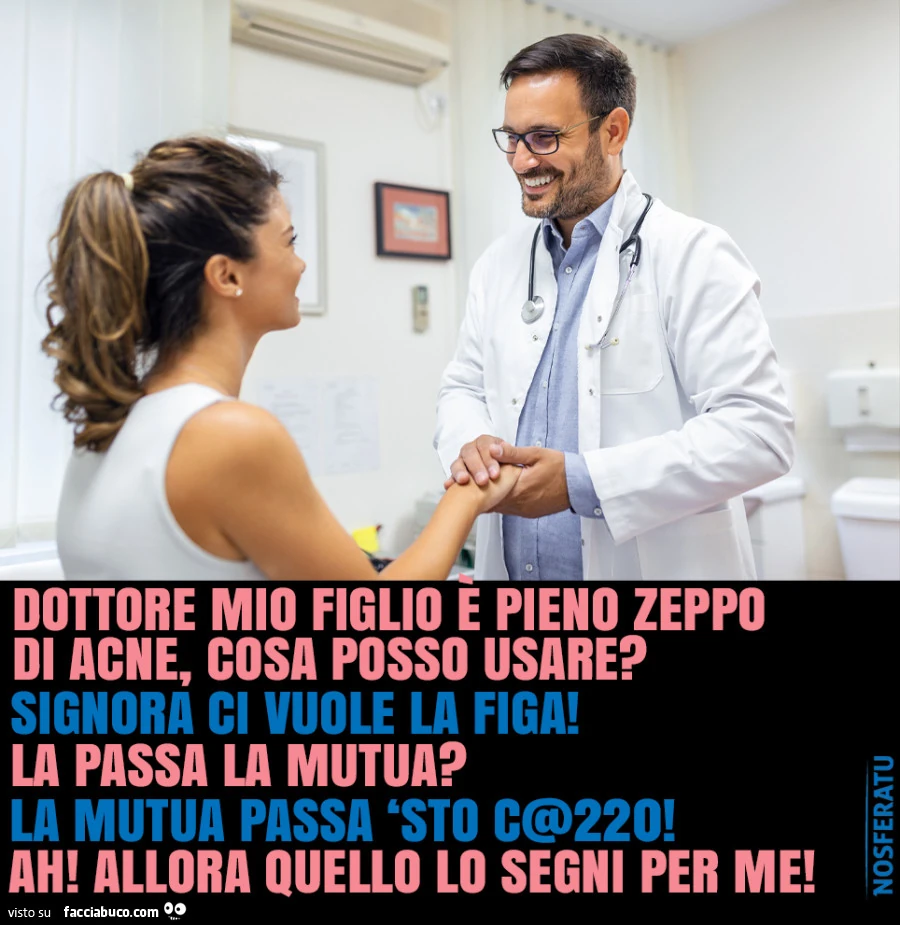 La mutua passa 'sto c@zzo