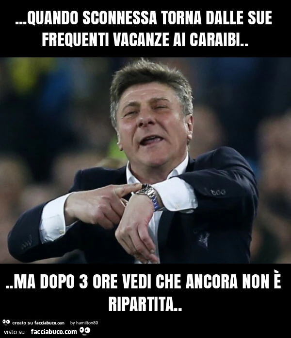 Quando sconnessa torna dalle sue frequenti vacanze ai caraibi&hellip; ma dopo 3 ore vedi che ancora non è ripartita