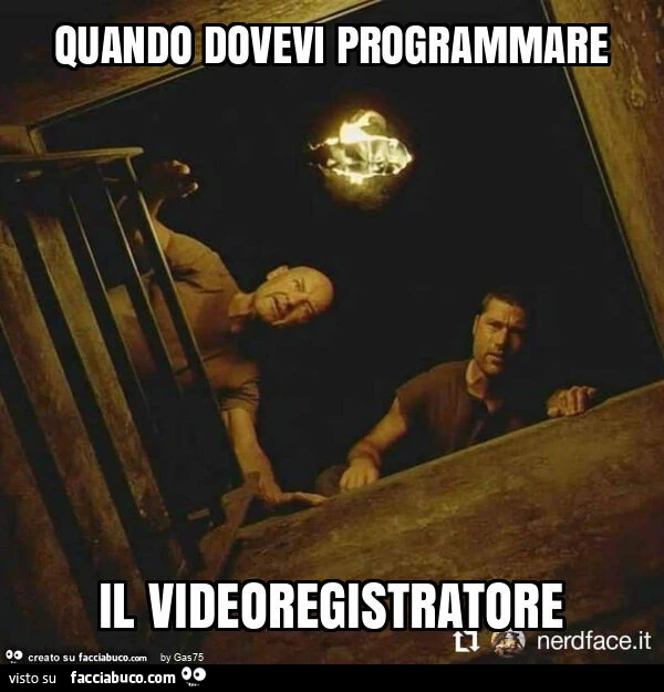 Quando dovevi programmare il videoregistratore