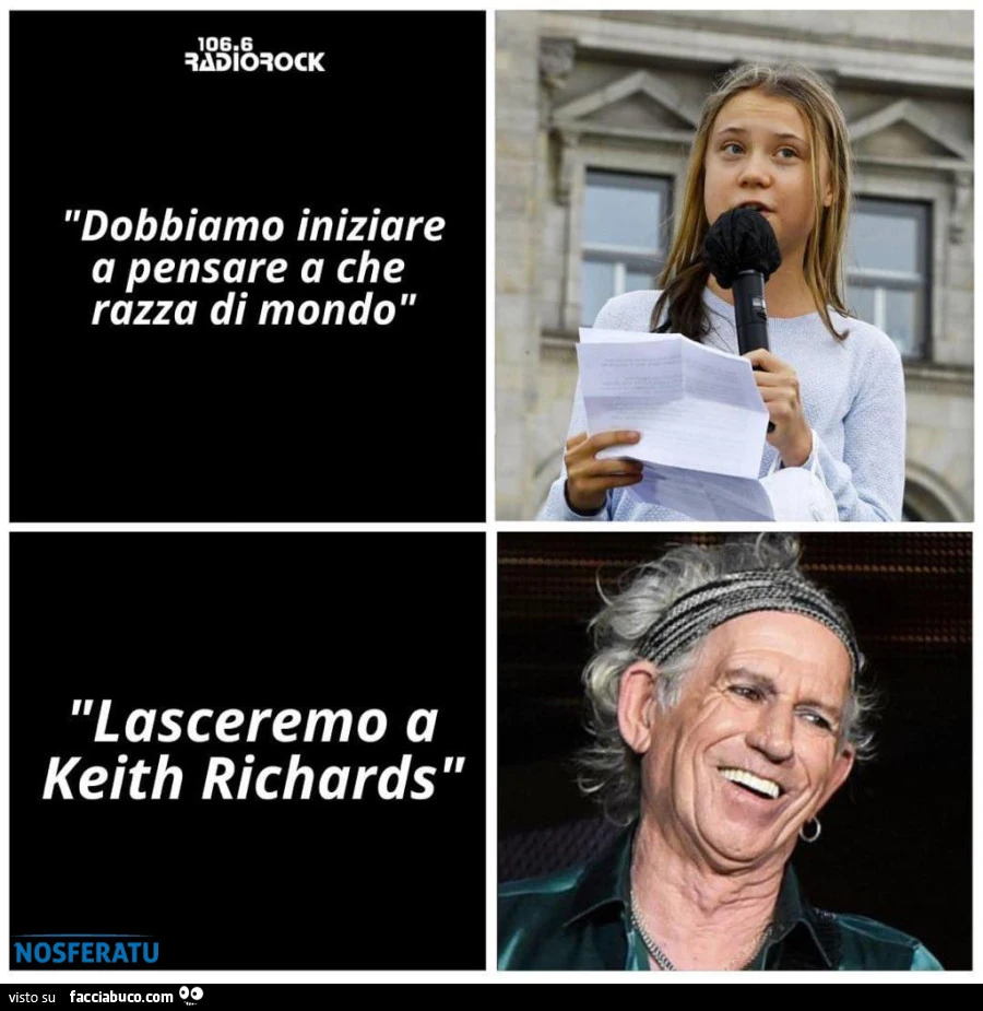 Dobbiamo cominciare a pensare a che razza di mondo lasceremo a Keith Richards