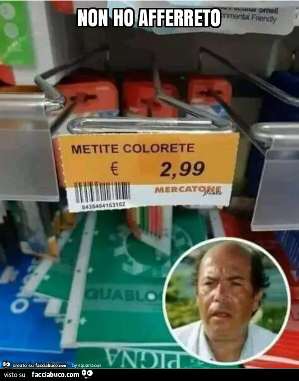 Non ho afferreto