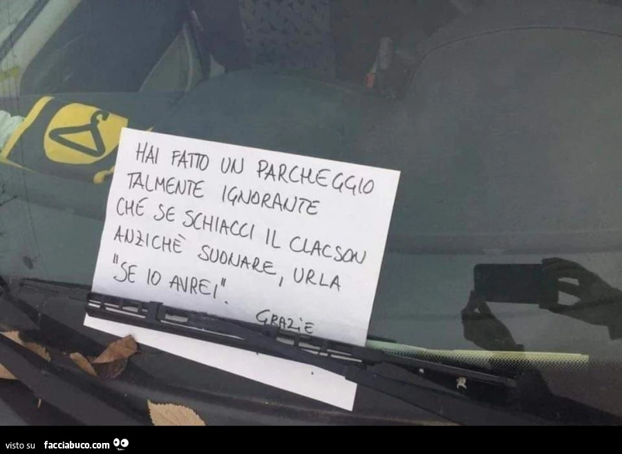 Parcheggio ignorante