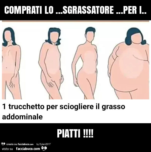 Comprati lo… sgrassatore… per i. Piatti