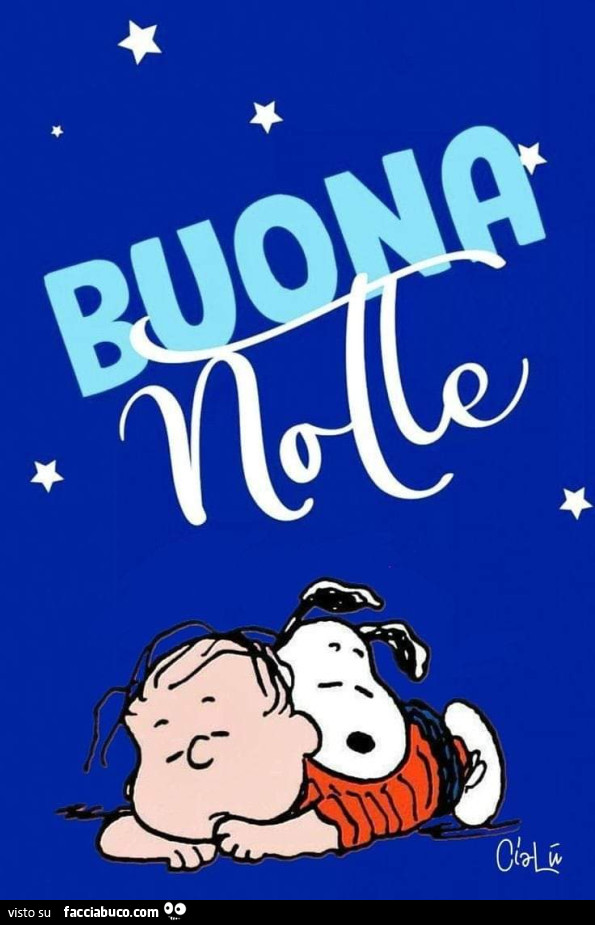 Buona notte da Linus e Snoopy