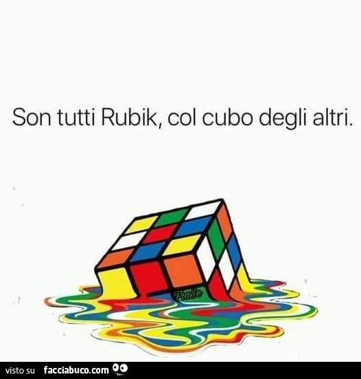 Son tutti rubik, col cubo degli altri