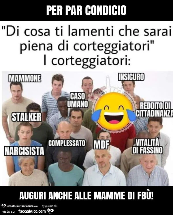 Per par condicio auguri anche alle mamme di fbù