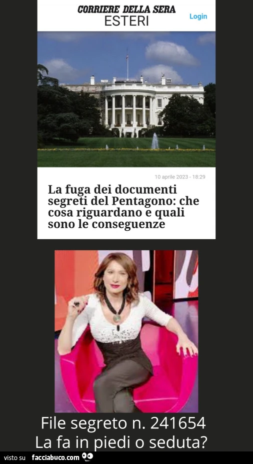 Fuga di notizie dal pentagono