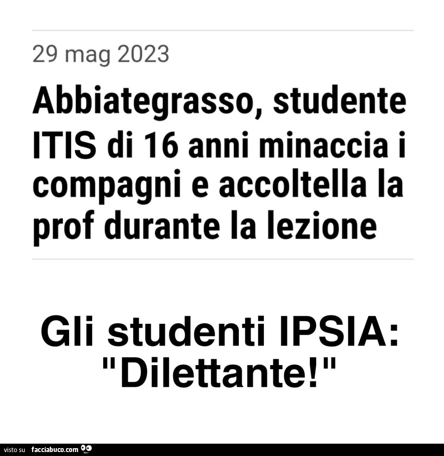 Abbiategrasso, studente itis di 16 anni minaccia i compagni e accoltella la prof durante la lezione. Gli studenti ipsia: dilettante