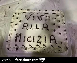 Viva alla micizia. Torta
