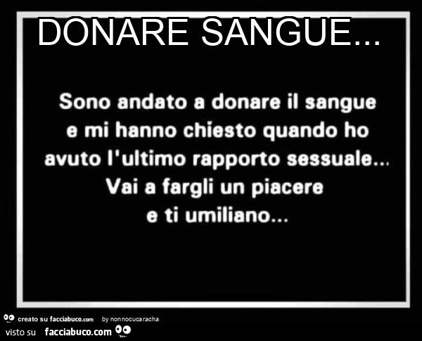 Donare sangue