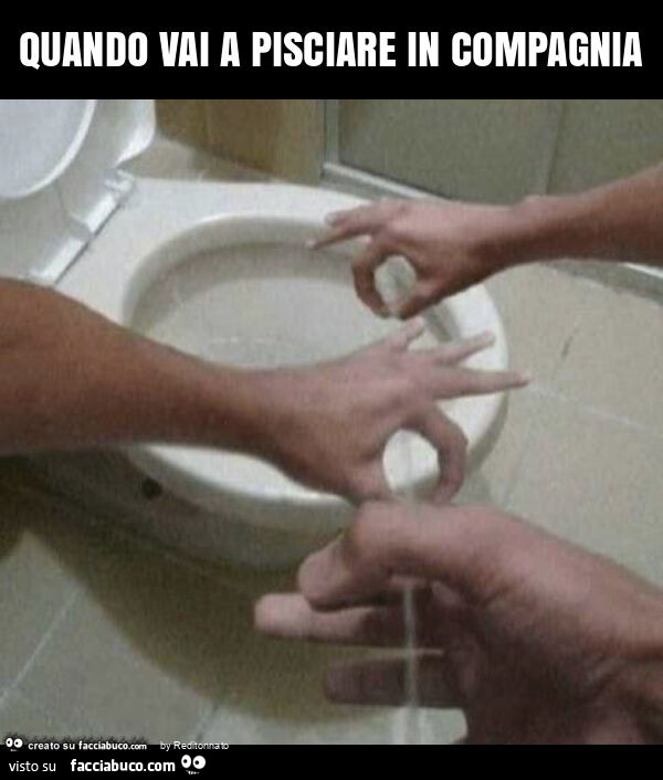 Quando vai a pisciare in compagnia