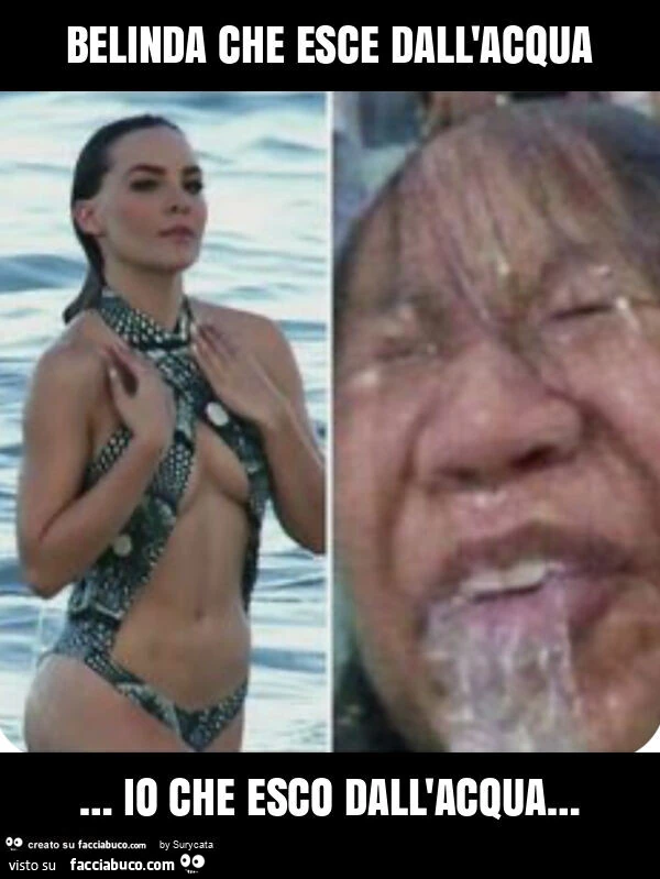 Belinda che esce dall'acqua &hellip; io che esco dall'acqua&hellip;