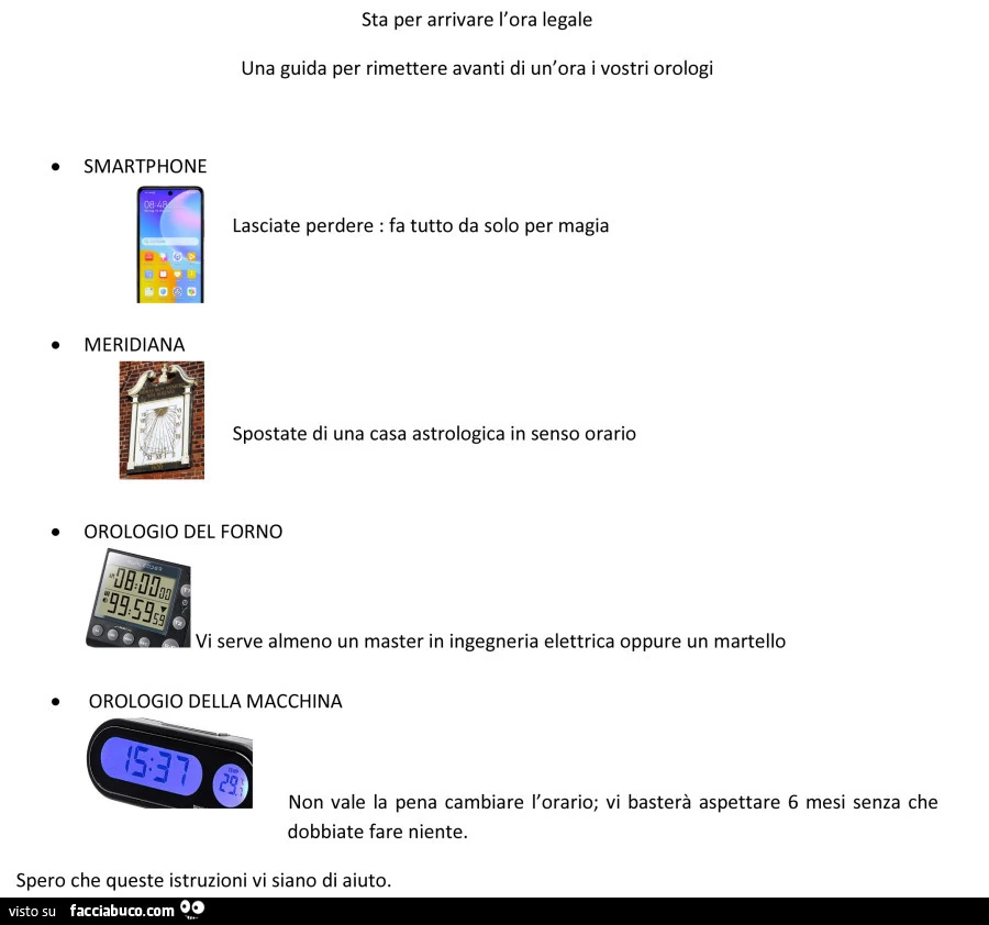 Sta per arrivare l'ora legale una guida per rimettere avanti di un'ora i vostri orologi