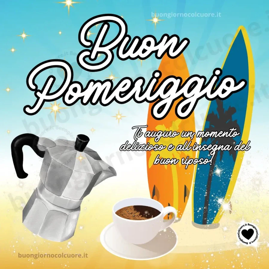 Buon pomeriggio e buon caffè buongiornocolcuore