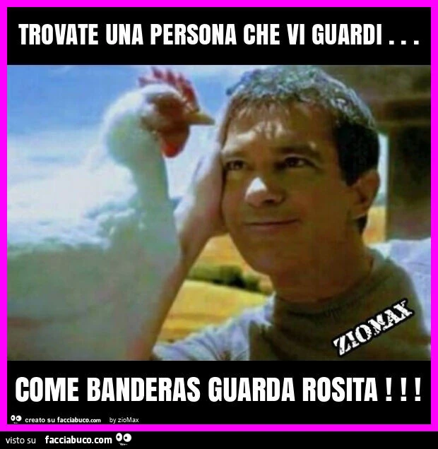 Trovate una persona che vi guardi… come banderas guarda rosita