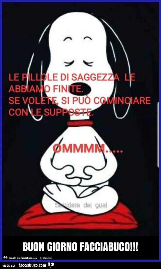 Buon giorno facciabuco
